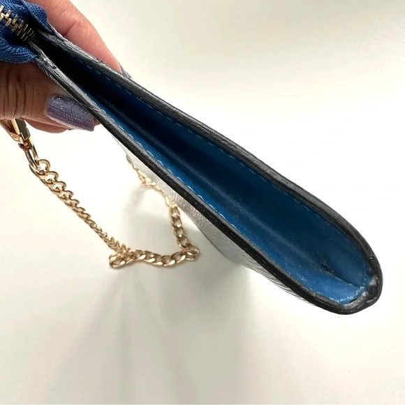 LV blue epi pochette accessories with LV dust bag - Picture 7 of 12